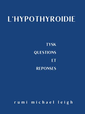cover image of L'hypothyroïdie
